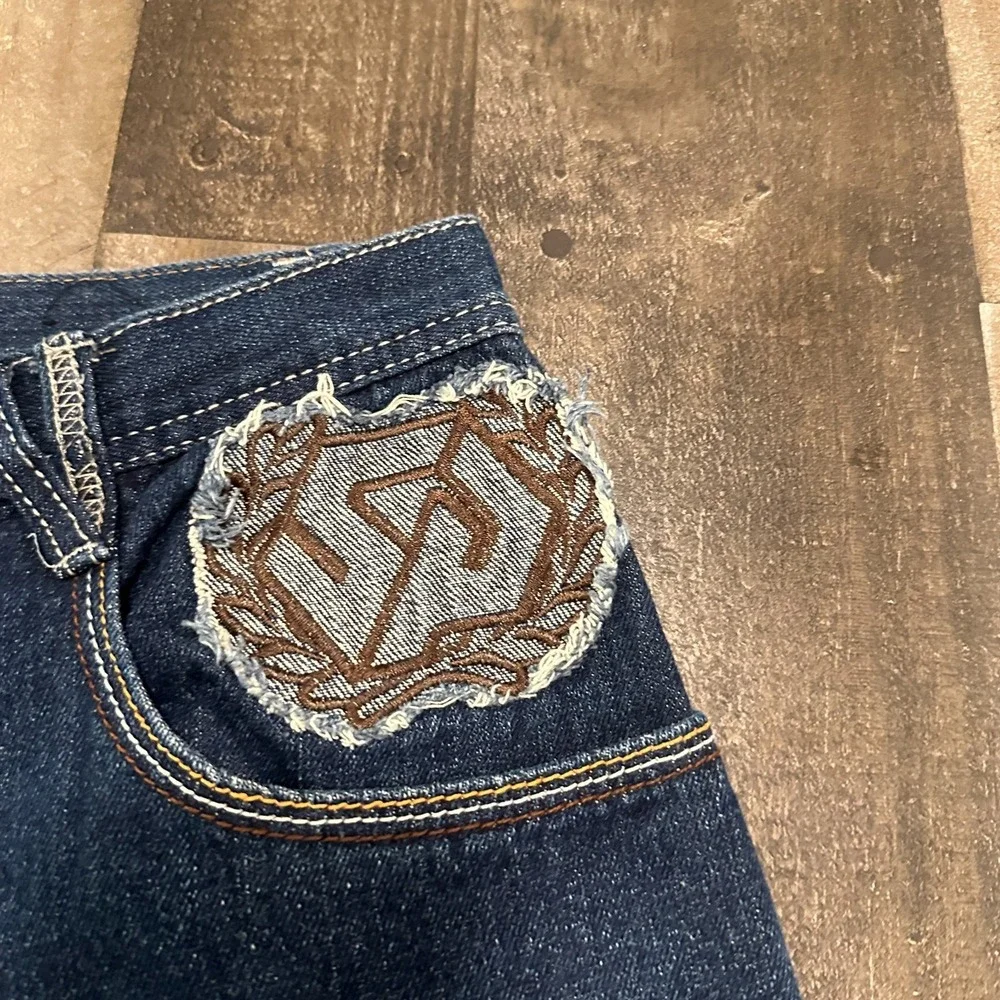 Vintage Southpole Shorts Mens 34 Blue Denim Jean Baggy Embroidered Skate Y2K 90